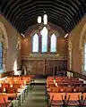 Inside the cemetery chapel