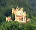 View down on Hohenschwangau from Neuschwanstein