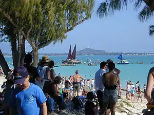 Hōkūle‘a at Kailua Beach, 1 May 2005