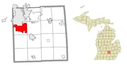 Location within Ingham County