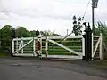 Detail of the level crossing gates