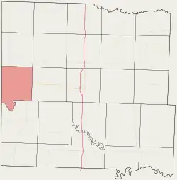 Location in Bates County