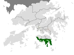 Location of Southern District within Hong Kong