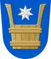 Wooden tankard in the coat of arms of Honkajoki