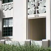 The main entrance to the Mabel Smyth Memorial Building