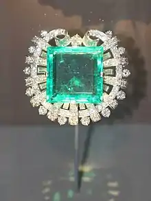 Emerald brooch