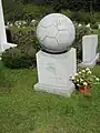 Gravestone of a 13-year-old soccer enthusiast.