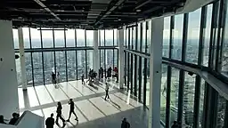 The glass viewing gallery at the top of 22 Bishopsgate