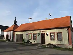 Municipal office with the chapel