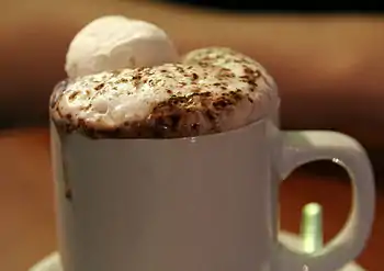 A cup of hot chocolate