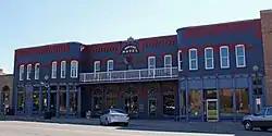 A brick. two-story building