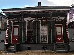 Double shotgun house in French Quarter