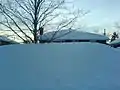 A massive snow drift in front of a house in Ottawa, Ontario on March 9, 2008.