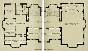 2nd floor plan, 1896.