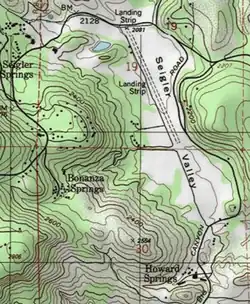 Howard Springs (bottom left) below the Paul Hoberg Airport