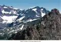 Hubert Glacier, Athena (right of center), Thor (foreground right) seen from Woden