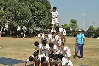 Human Pyramid by Kids