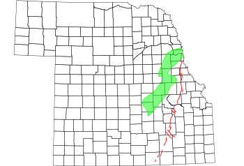 A map displays the Humboldt Fault, located south of the Midcontinent Rift System. The two briefly intersect.