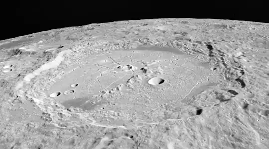 Oblique view of Humboldt from Apollo 15 mapping camera