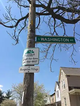 Gateway sign for Hungarian Village