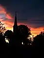 Church by sunset