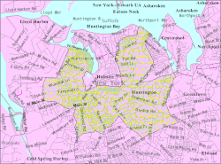 U.S. Census map of Huntington