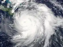 Hurricane Matthew as it moved over Haiti.