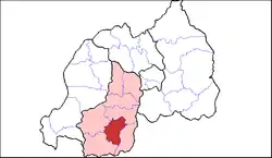 Shown within Southern Province and Rwanda