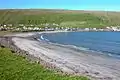 The sandy beach of Hvalba.