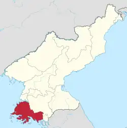 Location of South Hwanghae Province