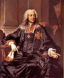 Count d'Argenson wearing the insignia of the Order of Saint Louis around his neck, by Hyacinthe Rigaud