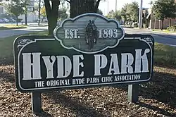 Hyde Park sign