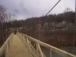 A portion of the borough as seen from the pedestrian bridge.