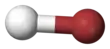 Ball-and-stick model of hydrogen bromide