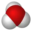 Space-filling model of the hydronium cation