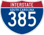 Interstate 385 marker