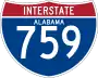 Interstate 759 and State Route 759 marker