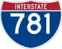 Interstate 781 marker