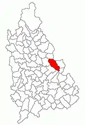 Location in Dâmbovița County