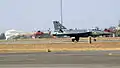 An IAF Tejas landing during Aero India 2013