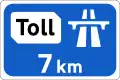 Sign F 700Toll Road Ahead