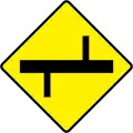 W 017RStaggered Crossroads Ahead - Right