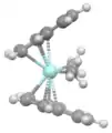 side view of (indenyl)2ZrMe2