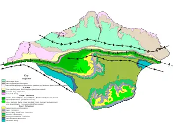 Geological map of the island