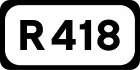 R418 road shield}}