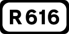 R616 road shield}}