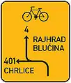 Advance sign for crossing for cycles