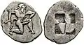 Archaic coin of Thasos, circa 500-463 BCE.