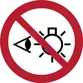 P075 – Do not stare at light source