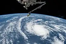 A picture of Hurricane Danny taken from the International Space Station August 20, 2015.